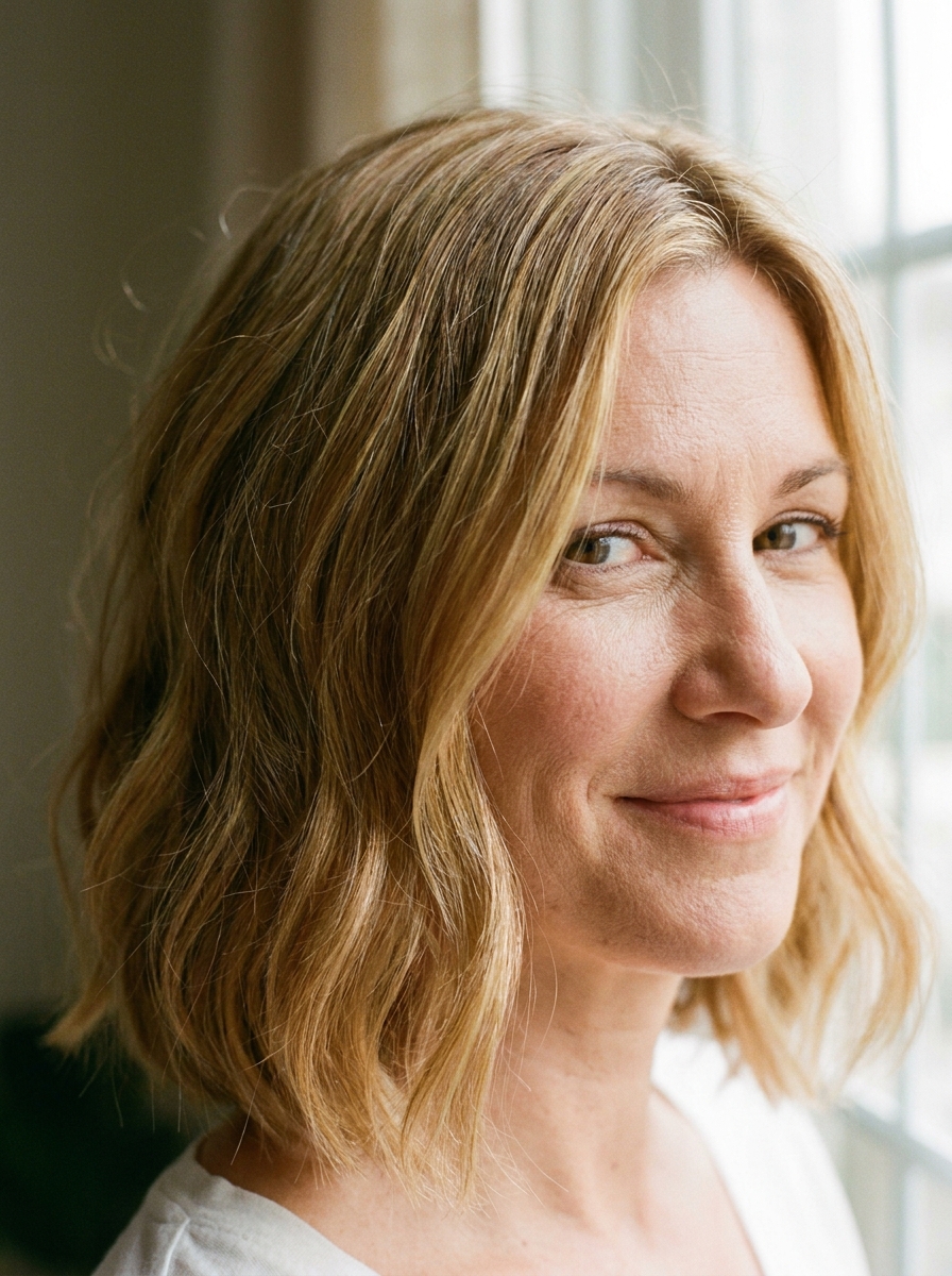 Honey Blonde Bob mit weichen Wellen als Blonde Bob Frisuren mittellang Inspiration 2026